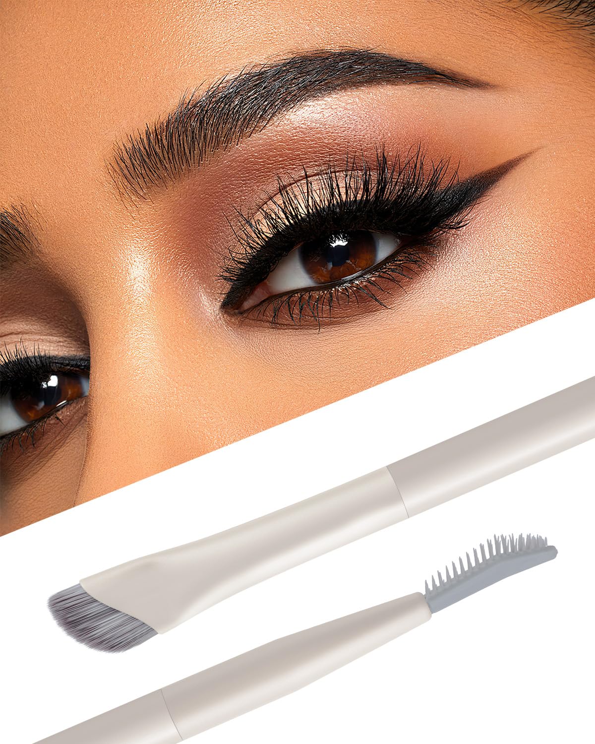 EIGSHOW Dual-Ended Precision Eyebrow Brush and Comb for Eyeliner Lining, Sculpting Brows