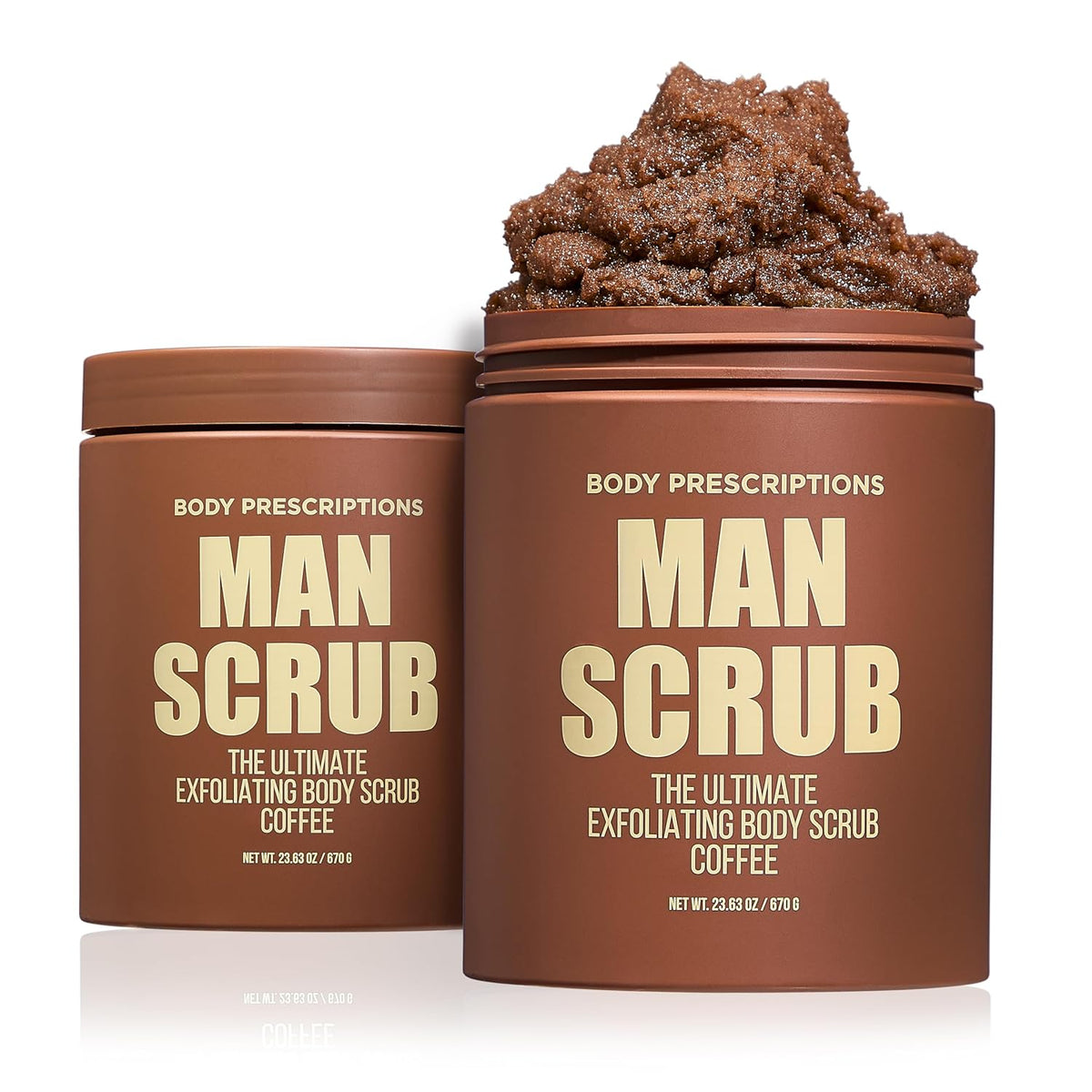 Body Prescriptions Men’s Exfoliating Body Scrub – Ultimate Skin Cleansing Wash in Jar with
