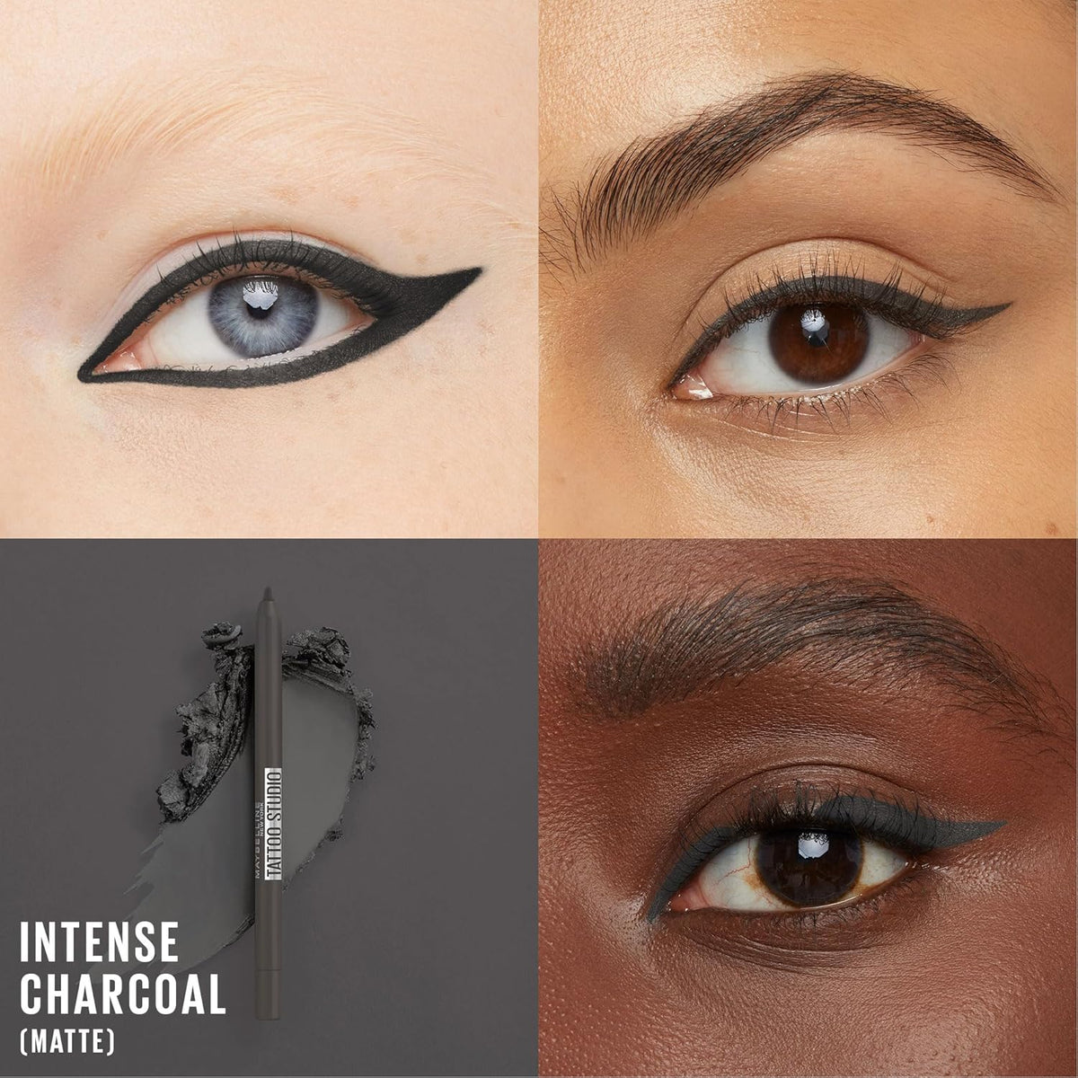 Maybelline TattooStudio Long-Lasting Sharpenable Eyeliner Pencil, Glide on Smooth Gel Pigments with