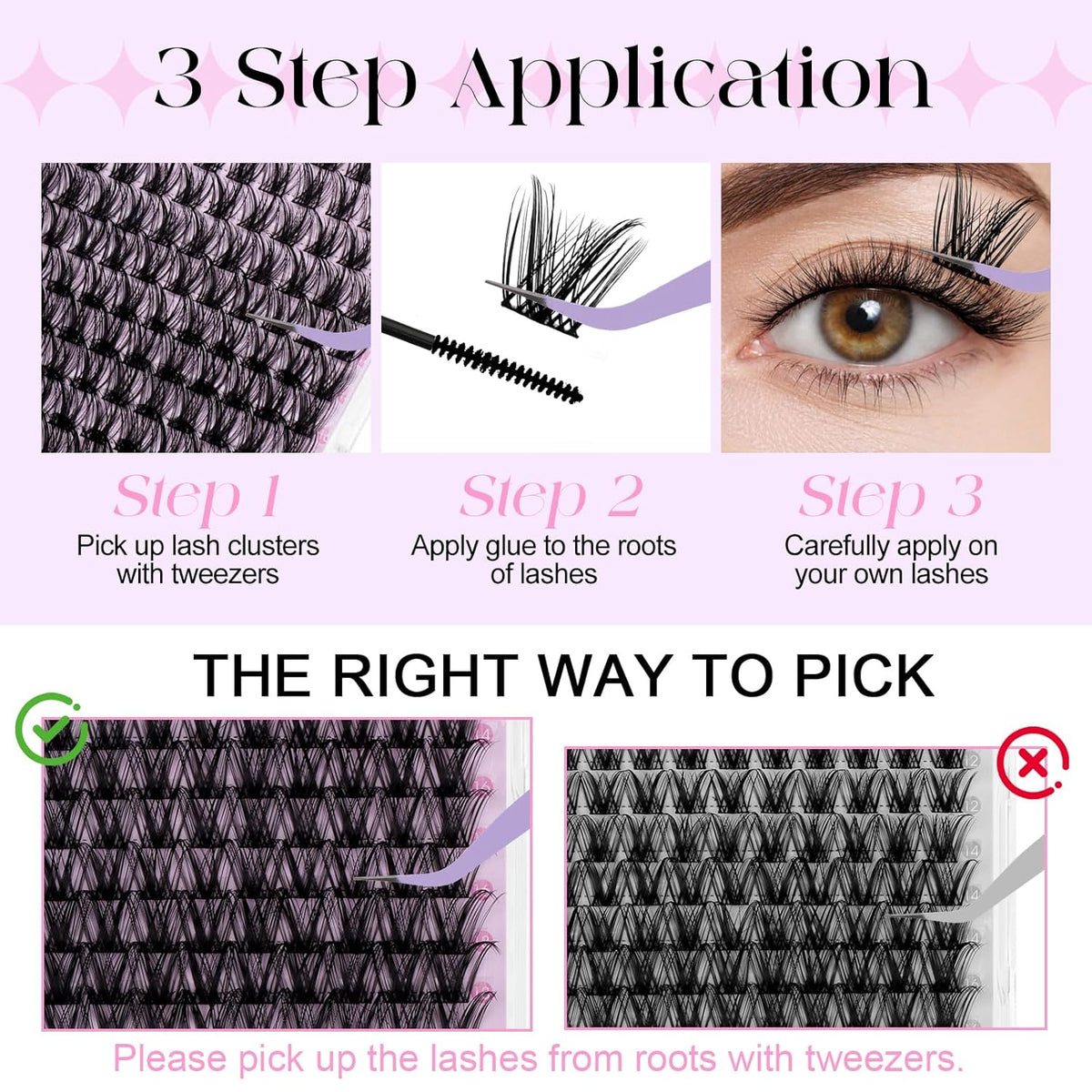 Individual Lashes DIY Matte Black Lashes Cluster Nature Eyelash Extensions Cluster