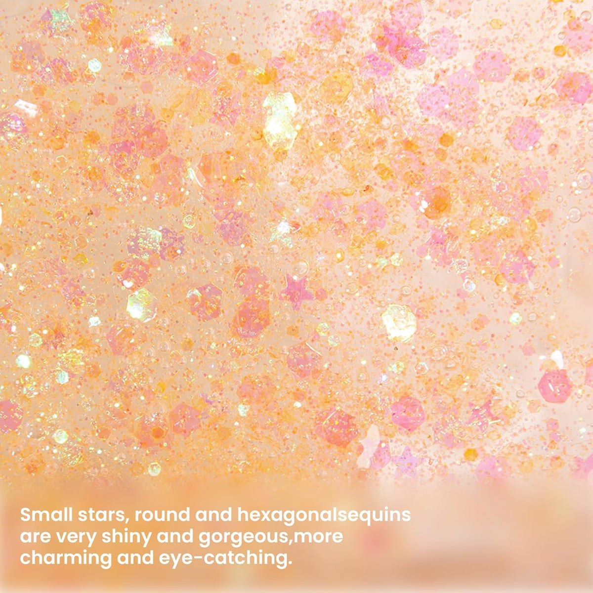 DAGEDA Body Glitter Gel, Face Glitters Body Gel Sequins Shimmer Liquid Eyeshadow, Chunky Glitter
