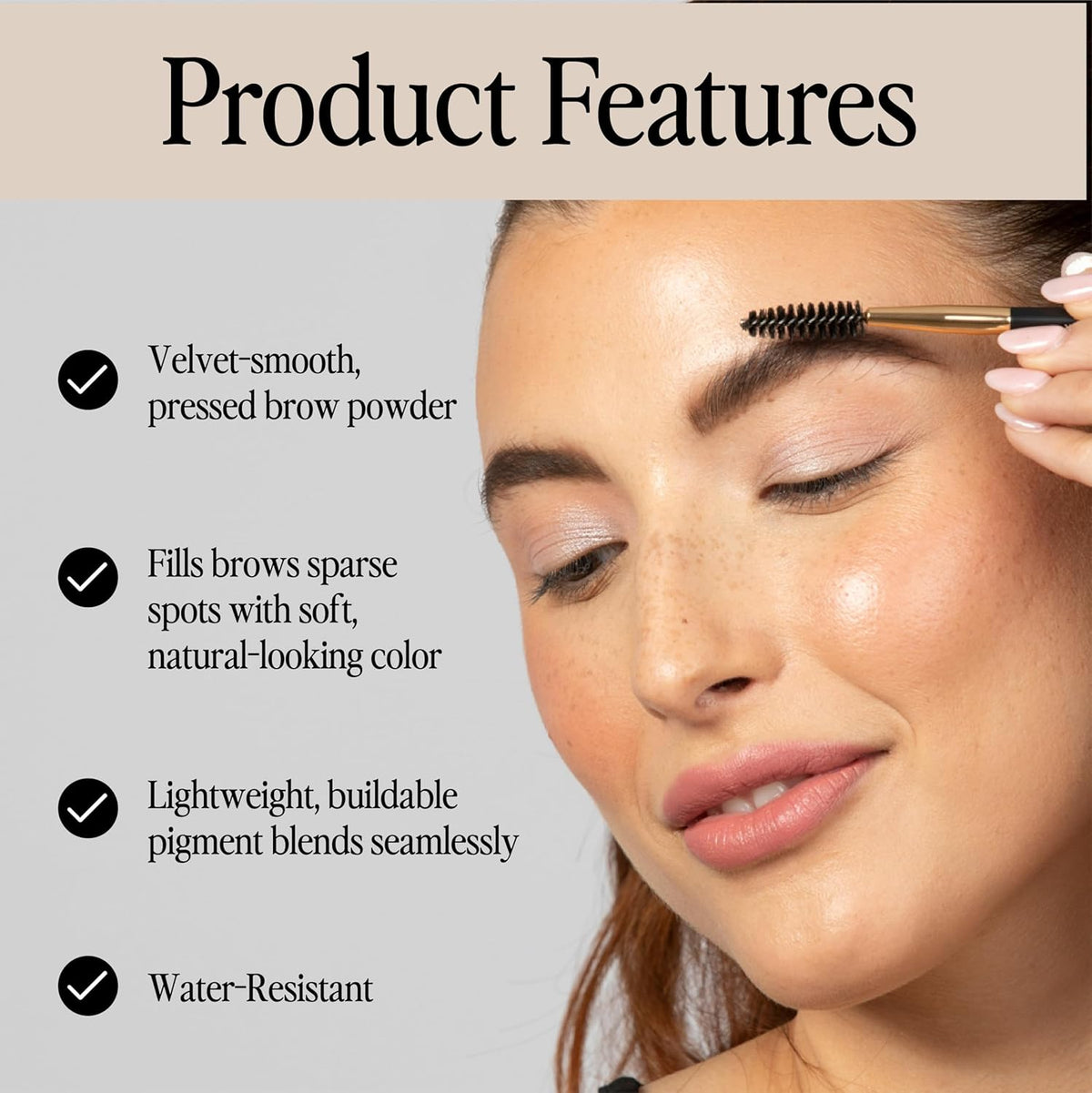 bdb Eyebrow Powder - Long-Lasting, Fuller & Fluffier Brows, Lightweight, Soft & Natural, Light