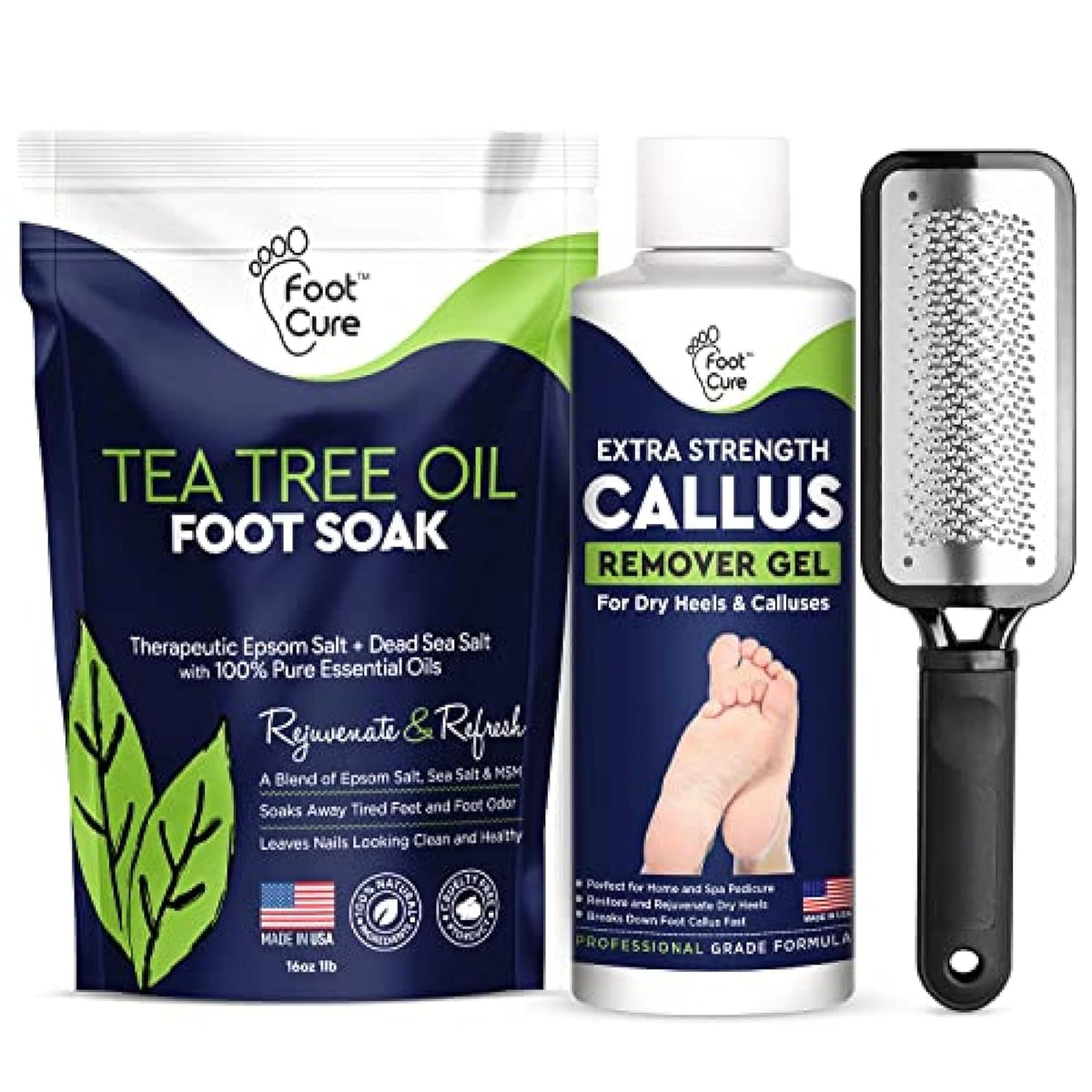 Tea Tree Foot Soak, Callus Remover Gel - Extra Strength Callus Remover Gel & Foot Soak With Epsom