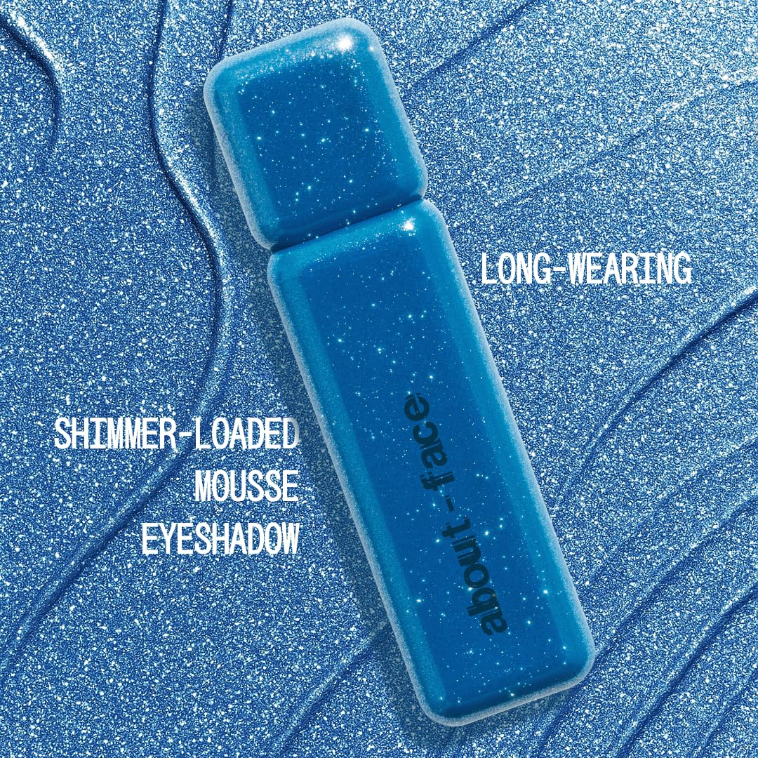 About-face Fractal Glitter Eye Paint Above Santorini – Smudge-Proof, Long-Lasting Liquid Eyeshadow