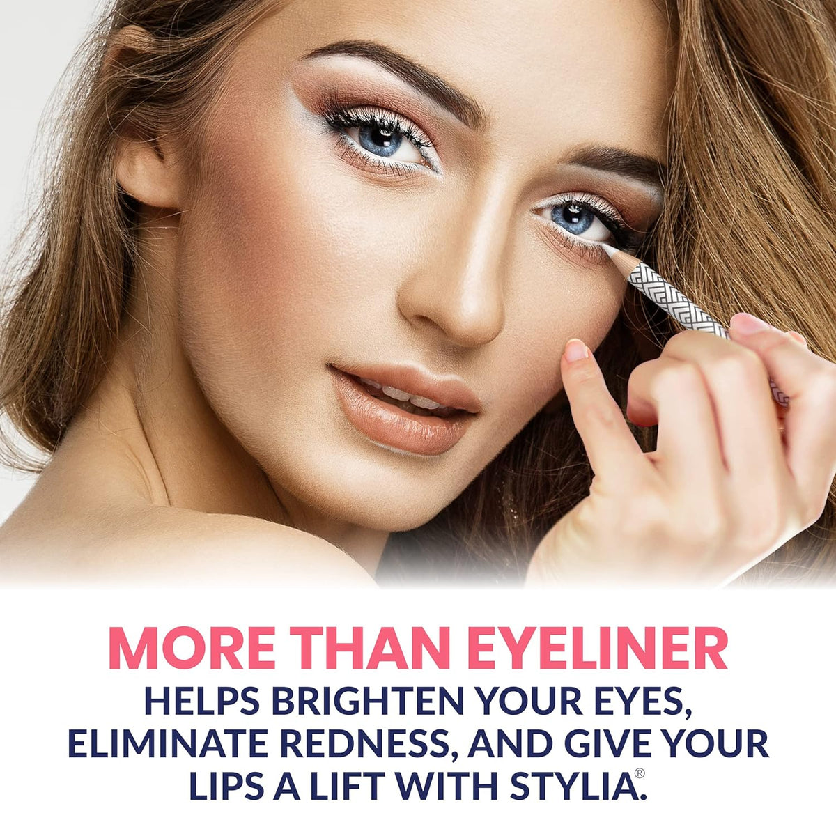 Stylia Waterproof White Eyeliner Pencil For Women – Long-Lasting Microblading Supplies Brow Pencil
