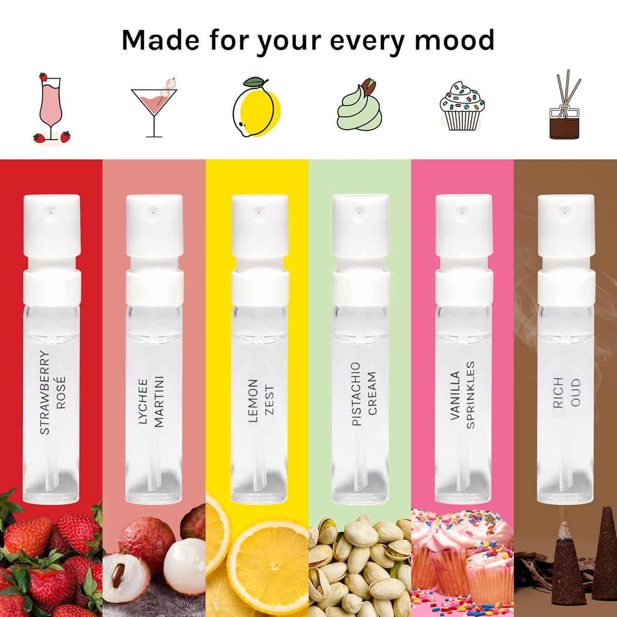 Just Juice Discovery Set - Mini Perfumes for Women and Men - Fruity, Floral, Gourmand Men's and