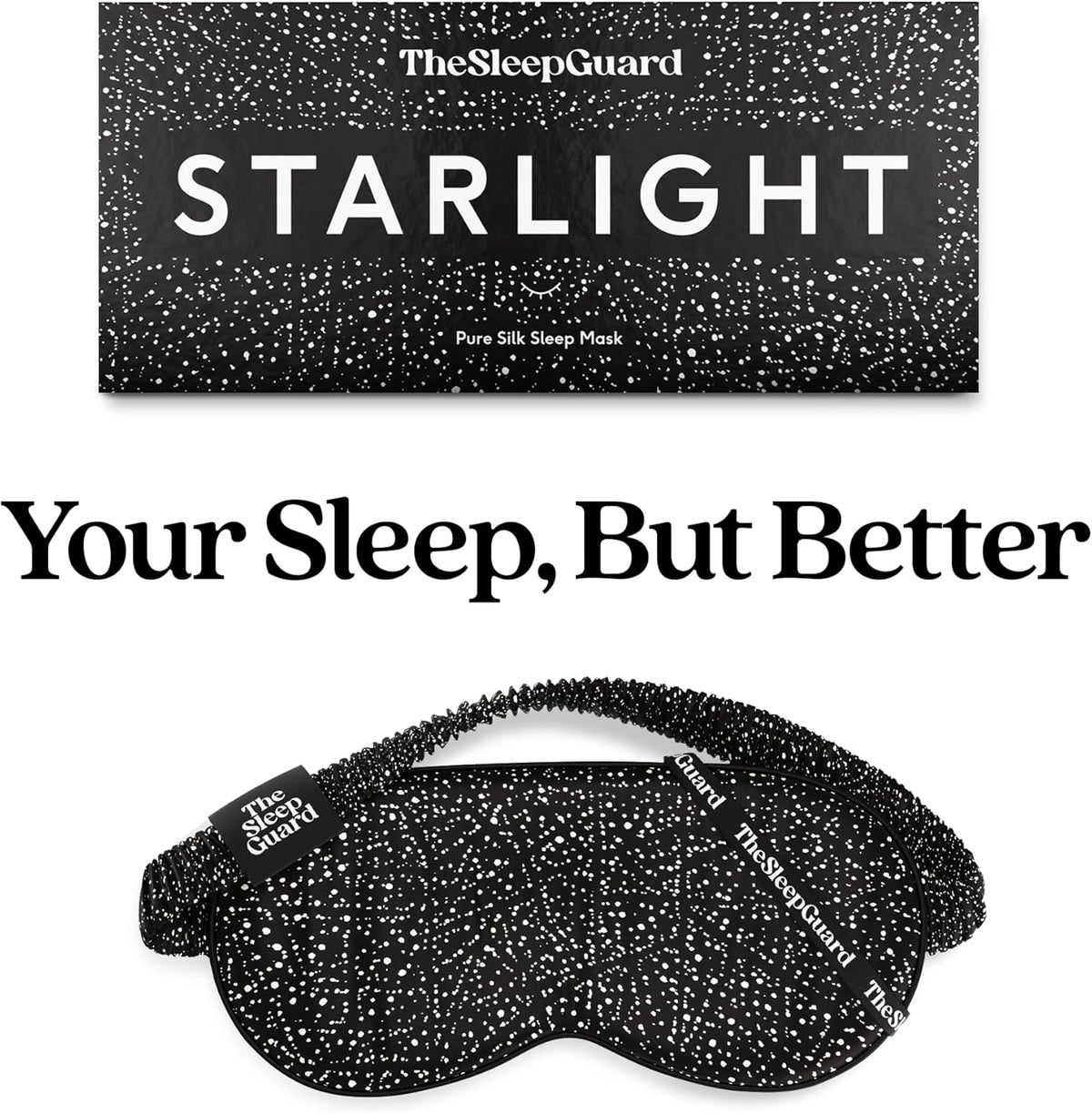 Pure Silk Sleep Mask [100% 6A Mulberry Silk, 22 Momme] Light Blocking Travel Essentials. Eye Masks