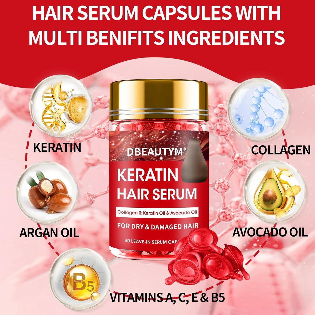 Batana Oil for Hair Growth & Keratin Hair Treatment Serum,Batana Hair Mask for Damaged Hair and