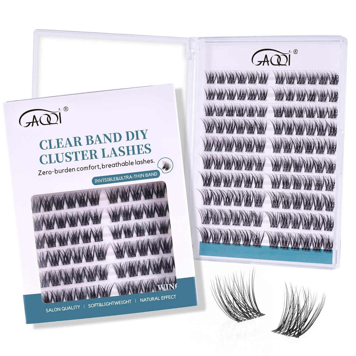 GAQQI Lash Clusters Volume & Wispy Eyelash Clusters 10-14mm Cluster Lashes 120PCS, Cluster Eyelash