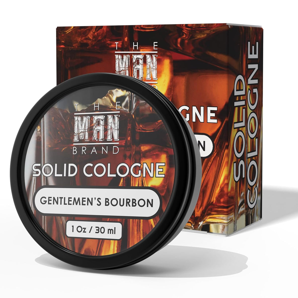 Solid Cologne Men's Gentlemen's Bourbon Scent, Wax Bourbon Cologne for men, Solid Perfume with