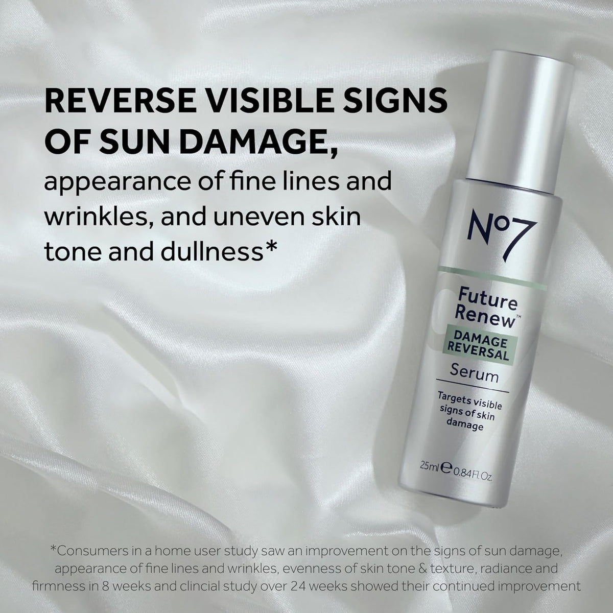 No7 Future Renew Damage Reversal Anti Aging Serum for Face - Face Serum for Women with Peptides to