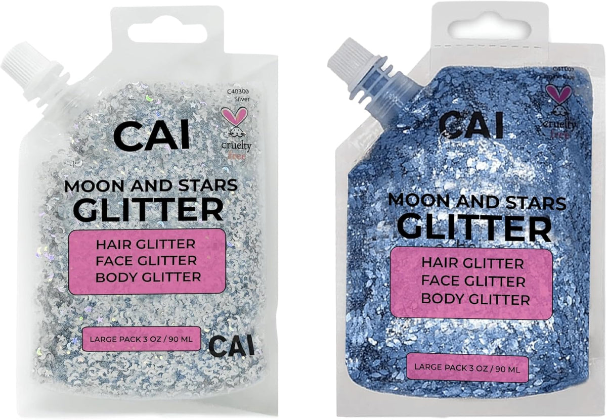 Face, Body & Hair Glitter Gel – Halloween Glitter for Kids and Women – 3 Oz Cosmetic-Grade Gel