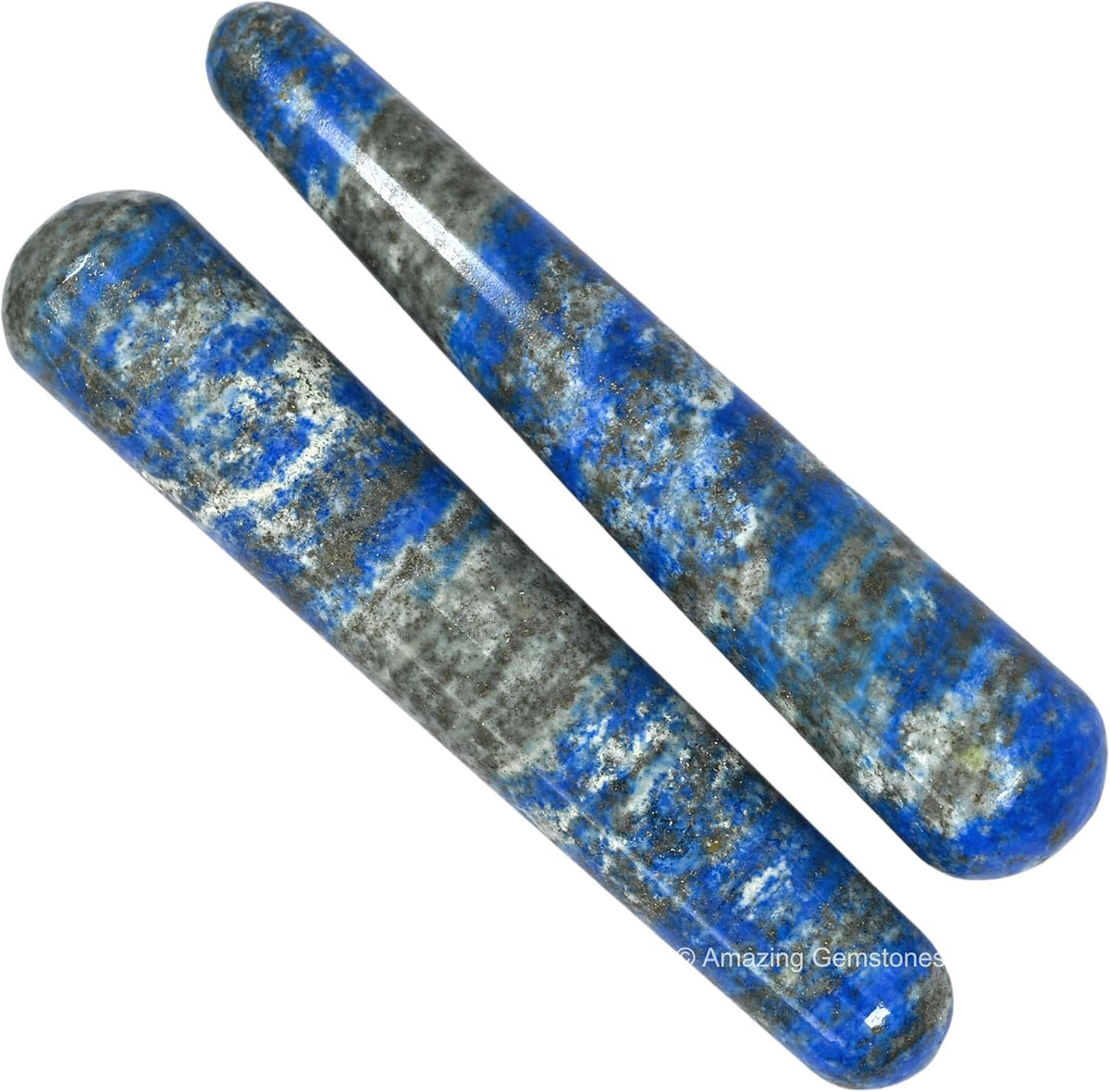 Amazing Gemstone Lapis Lazuli Crystal Wand Massage Stick - Pelvic Wand Gua Sha for Adults
