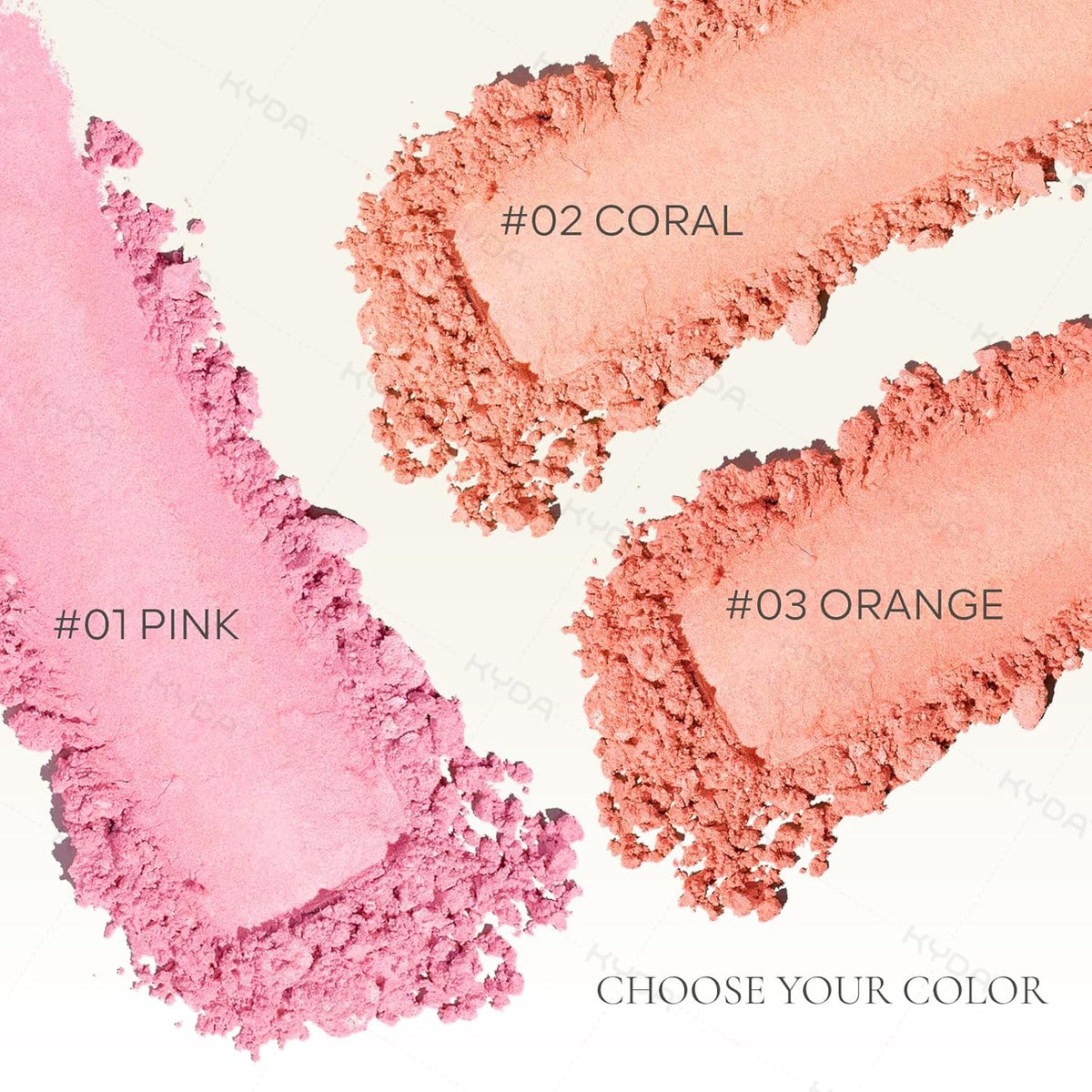 KYDA Pink Baked Blush, Pink Glow Powder for Blush and Highlighter, High Glossy Finish, Lightweight