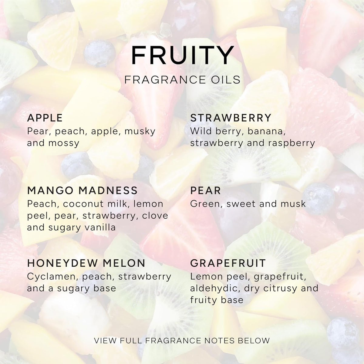 Eternal Essence Oils Fruity Set of 6 Premium Fragrance Oils - Includes Apple, Mango Madness