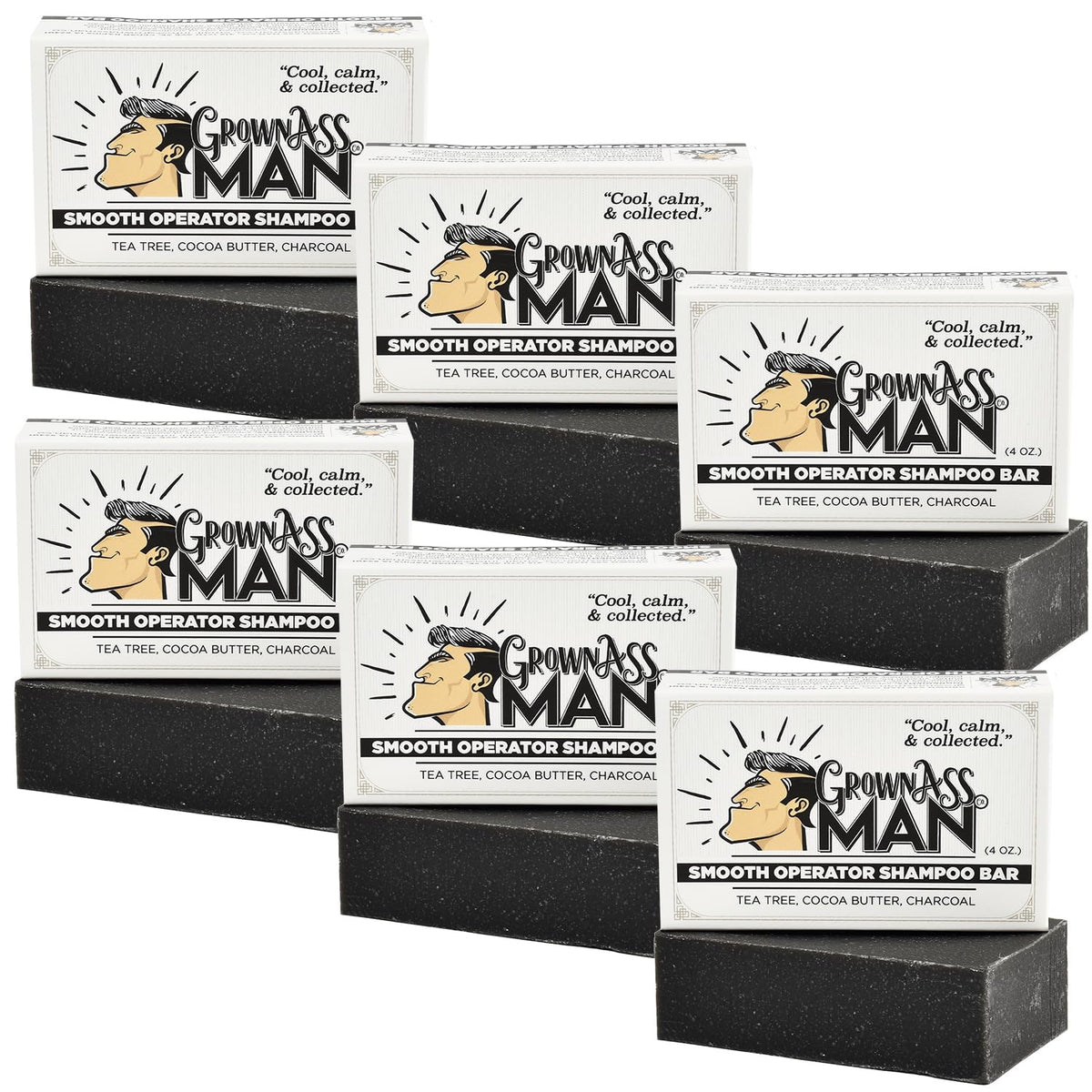 Solid Shampoo Bar Rich Lather 3 in 1: Hair, Beard & Body Wash - Plastic Free & Eco-Friendly