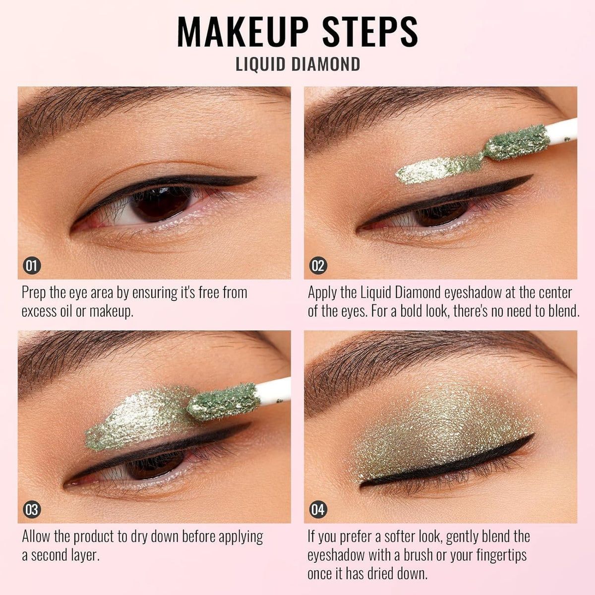 Oulac Eyeshadow Liquid Eyeshadow Multi-Usage Liquid Glitter Eyeshadow&Eyeliner Highly Pigmented