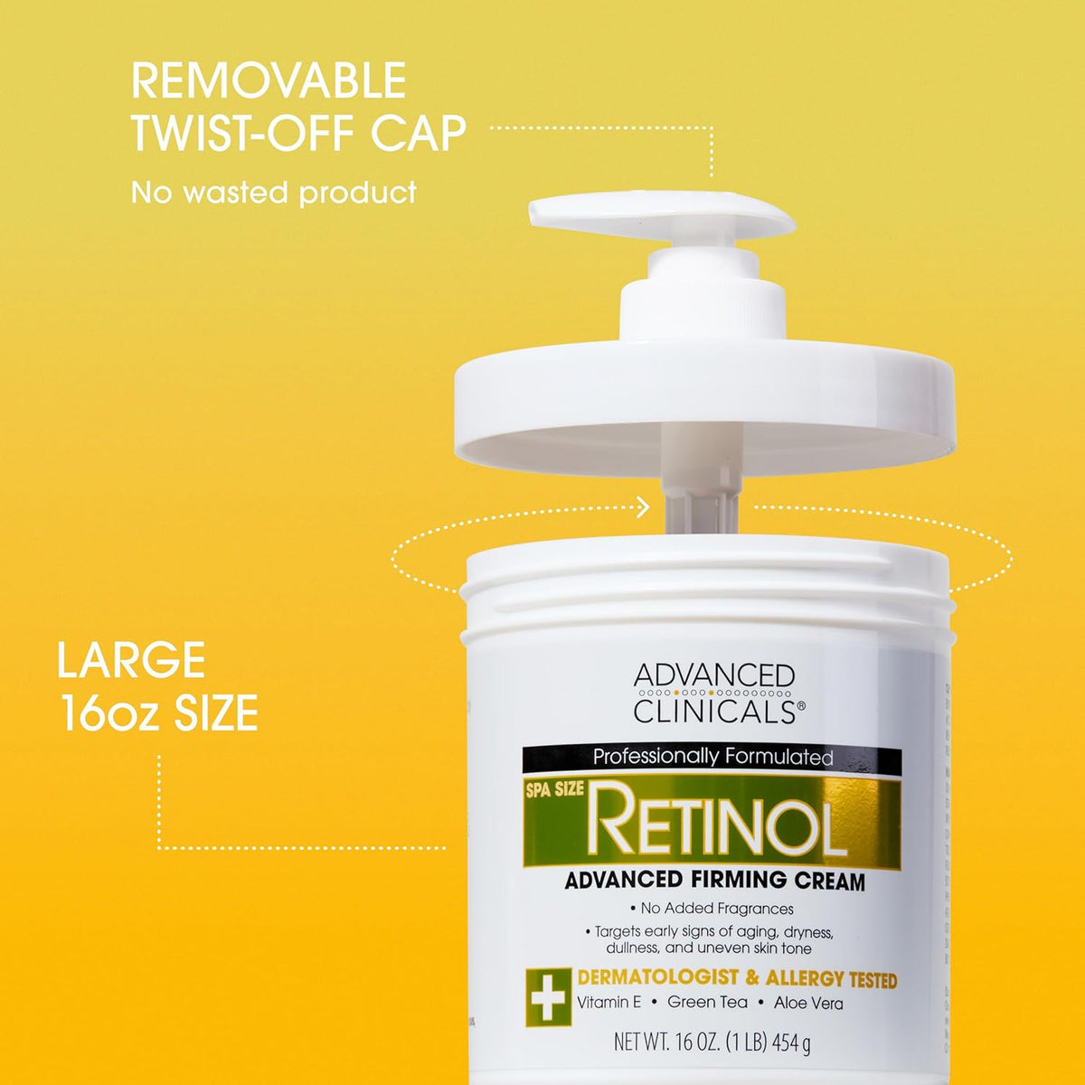 Advanced Clinicals Retinol Body Lotion + Collagen Body Oil 2pc Skincare Set For Women & Men |