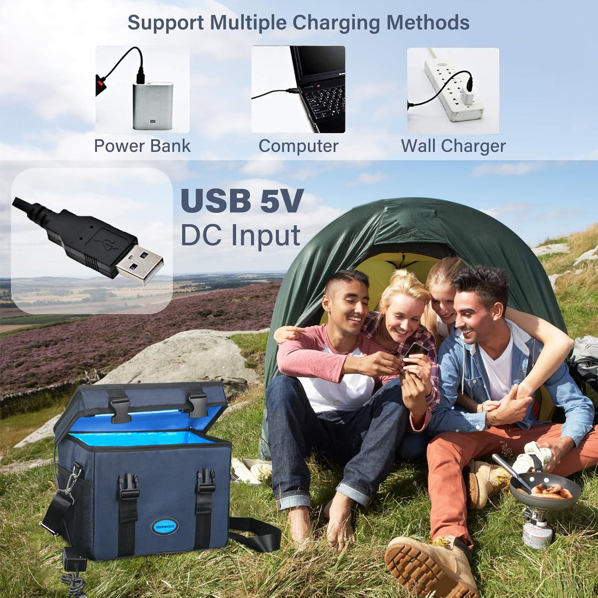 UV Light Sanitizer Ozone Box, Portable Foldable UV Cleaner Bag UVC Household Bag with 3-level Timer