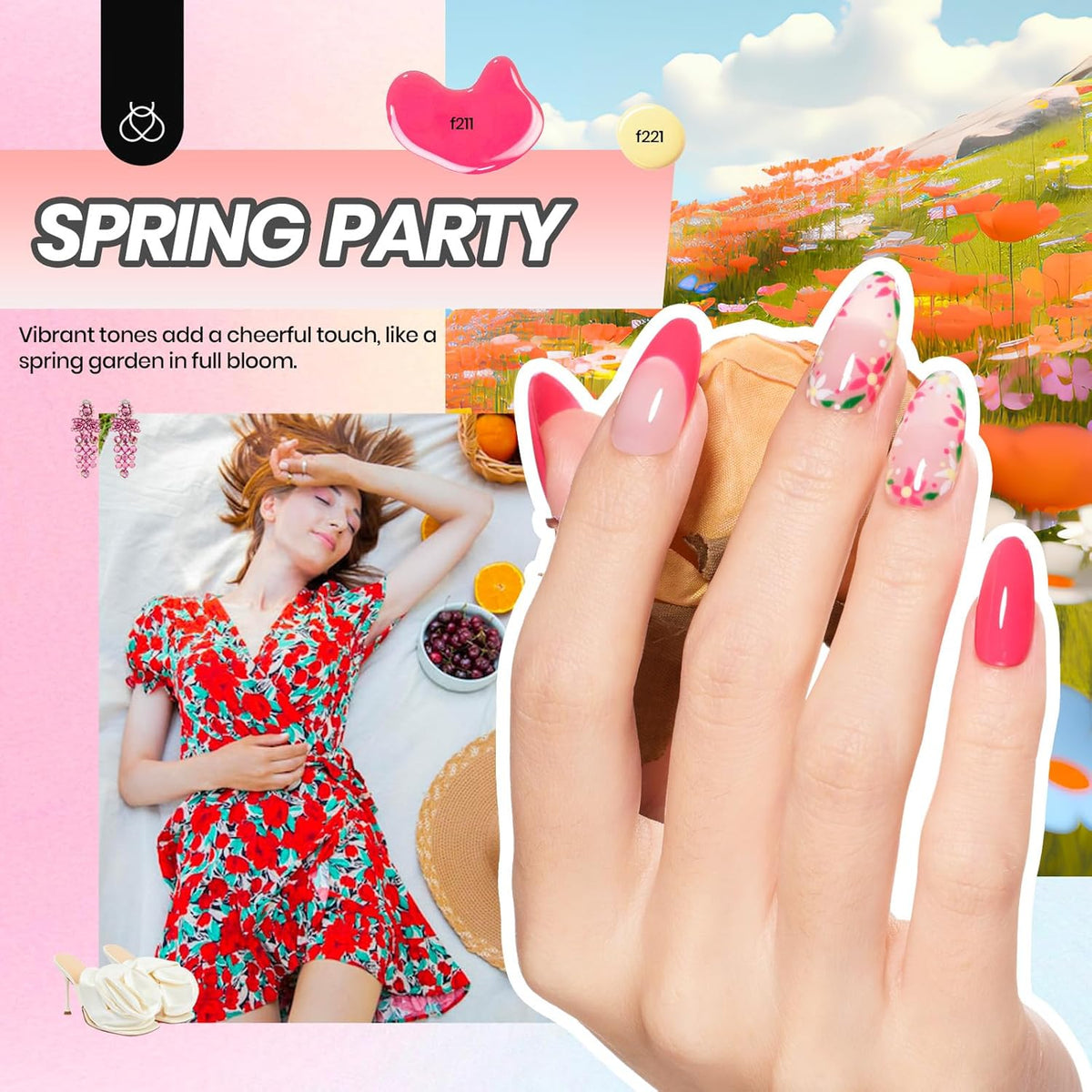 Beetles Gel Nail Polish Kit with U V Light - 32 Colors Gel Polish 54 Pcs Nail Kits with Base and