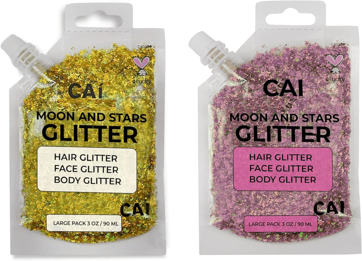 Face, Body & Hair Glitter Gel – Halloween Glitter for Kids and Women – 3 Oz Cosmetic-Grade Gel
