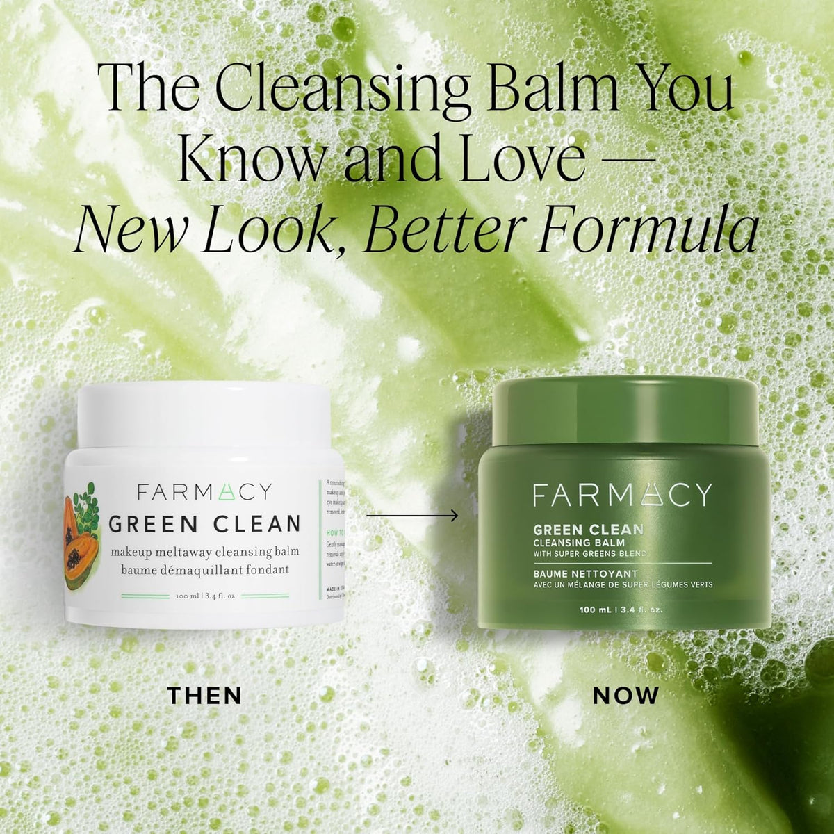 Farmacy Makeup Remover Cleansing Balm - Green Clean Waterproof Makeup Remover + Oil Based Cleanser