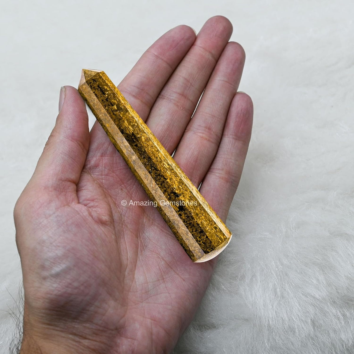 Amazing Gemstone Bronzite Crystal Wand Massage Stick - Pelvic Wand Gua Sha for Adults - Crystals