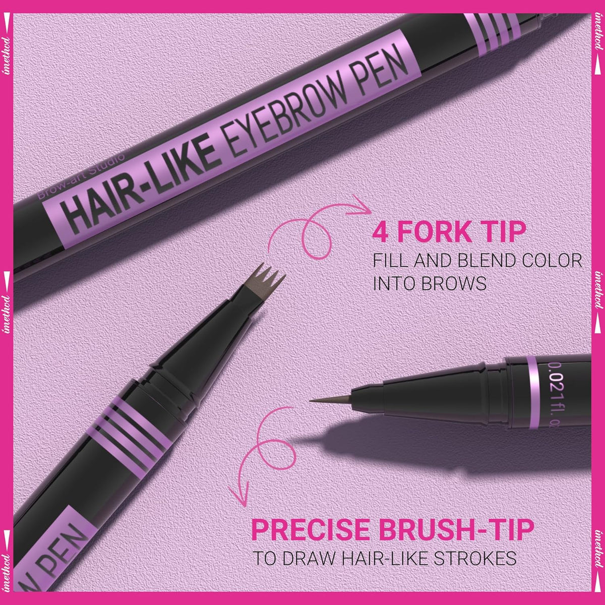 iMethod Eyebrow Pen - Eyebrow Pencil Magic 2-in-1 Eye Brow Pencils for Women with 4-Fork-Tip and