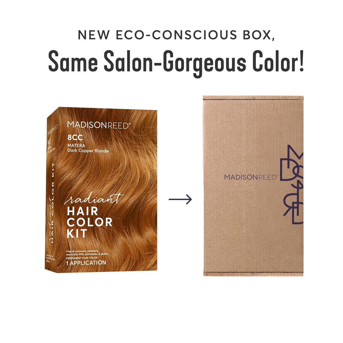 Madison Reed Radiant Hair Color Kit | 8CC Dark Vivid Copper Blonde (Matera Marigold) Vivid