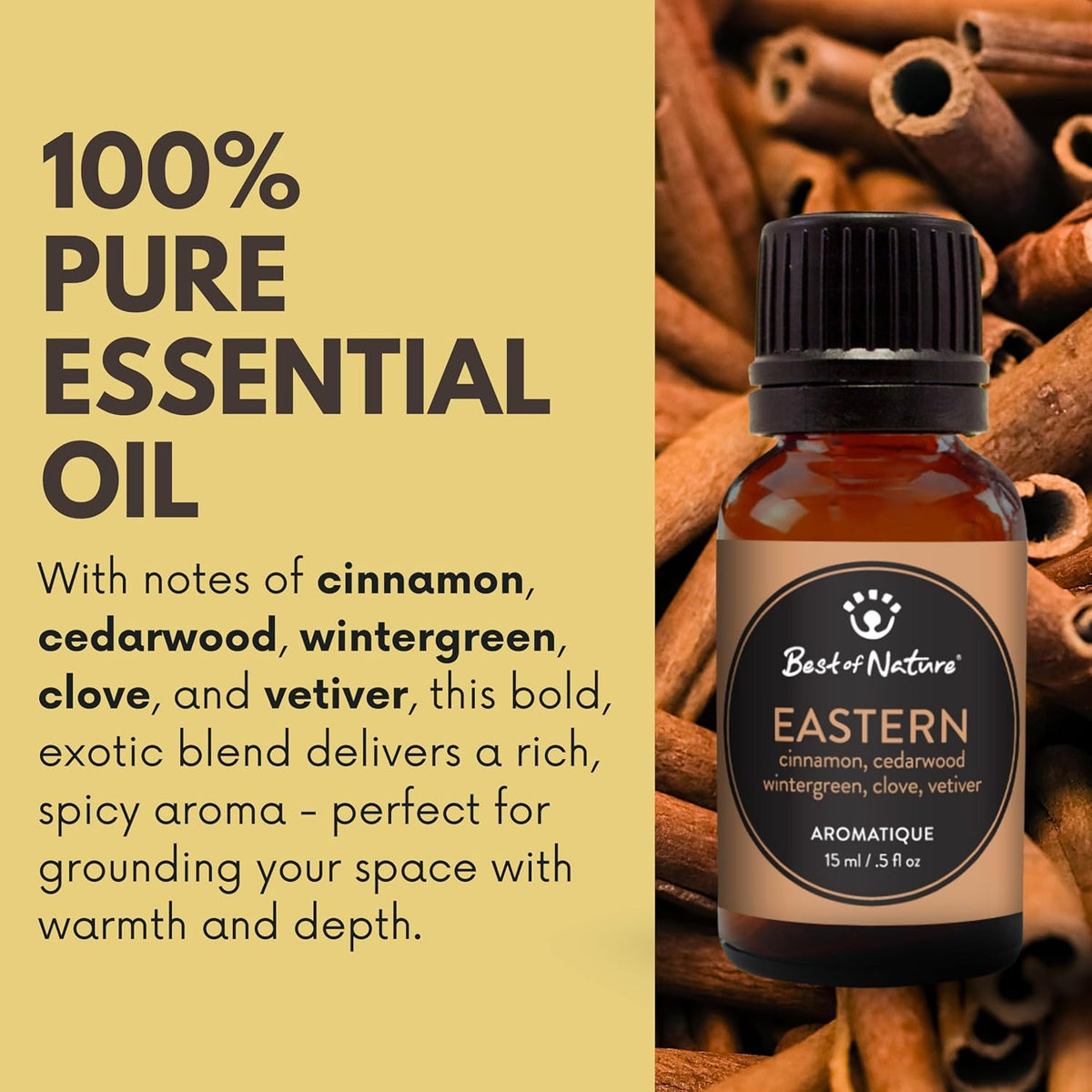 Best of Nature Eastern Essential Oil Blend – 100% Pure for Diffuser, Aromatherapy & Daily Rituals
