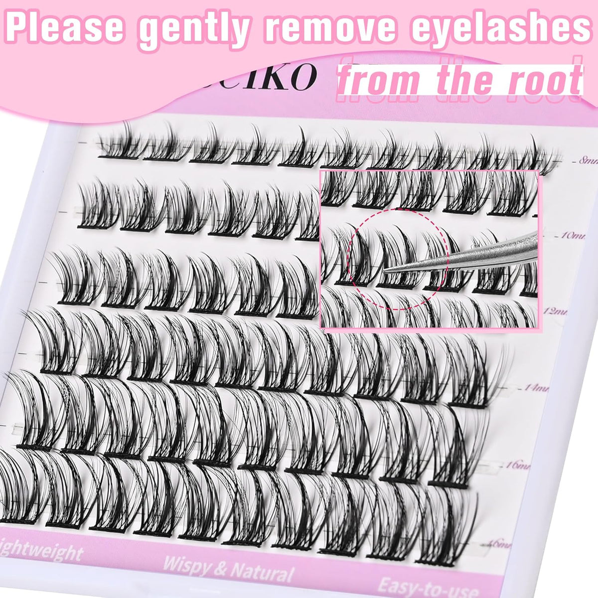 Manga Lash Clusters Eyelash Extensions Wispy Anime Eyelash Clusters Lash Extension 60pcs 8-16MM D