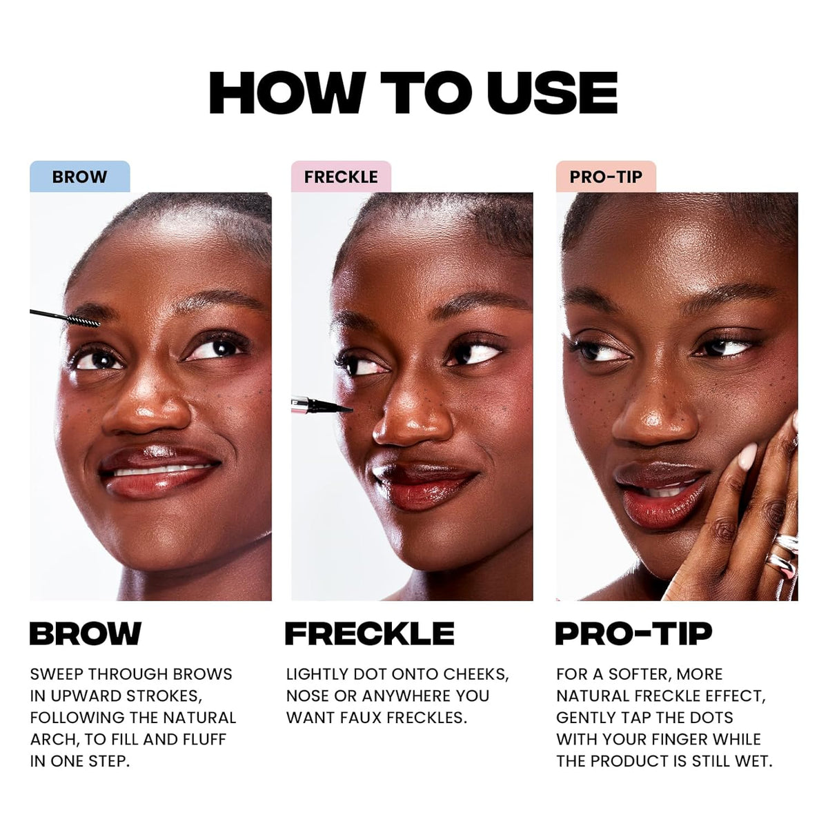 Sacheu Brow & Freckle STAY-N Tinted Eyebrow Gel & Faux Freckle Pen — 2-in-1 Longwear Water