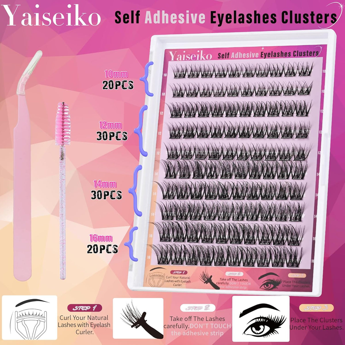 Self Adhesive Eyelashes Clusters Wispy Eyelash Extension Self Adhesive Eyelashes Reusable Press on