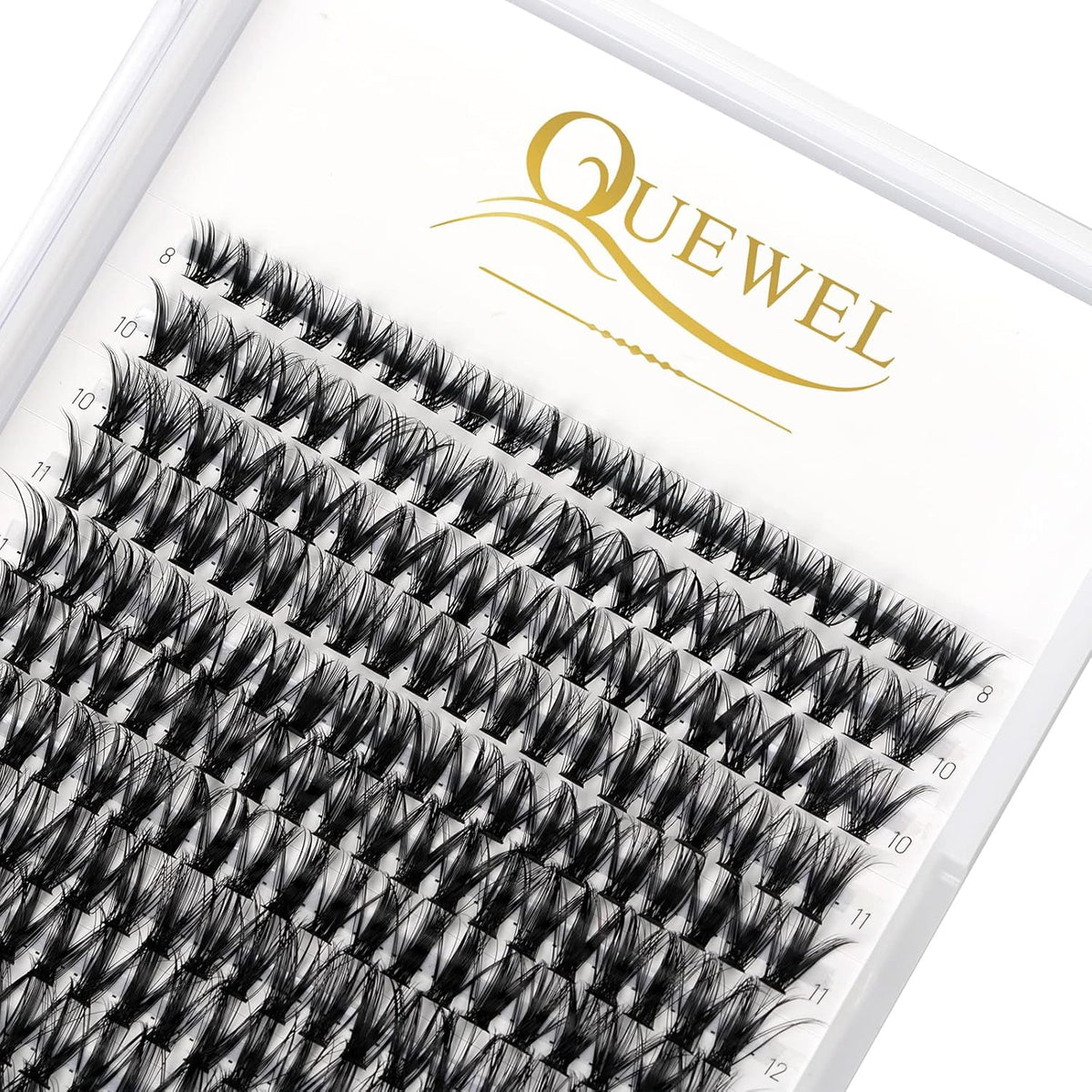 QUEWEL Cluster Lashes 240Pcs Individual Lashes 40D 0.07D Curl Mix8-14mm Lash Extensions Clusters