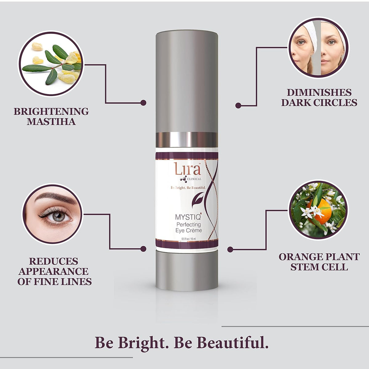 Lira Clinical MYSTIQ Perfecting Eye Cream - Lifting Anti Aging Eye Cream with Collagen Peptides