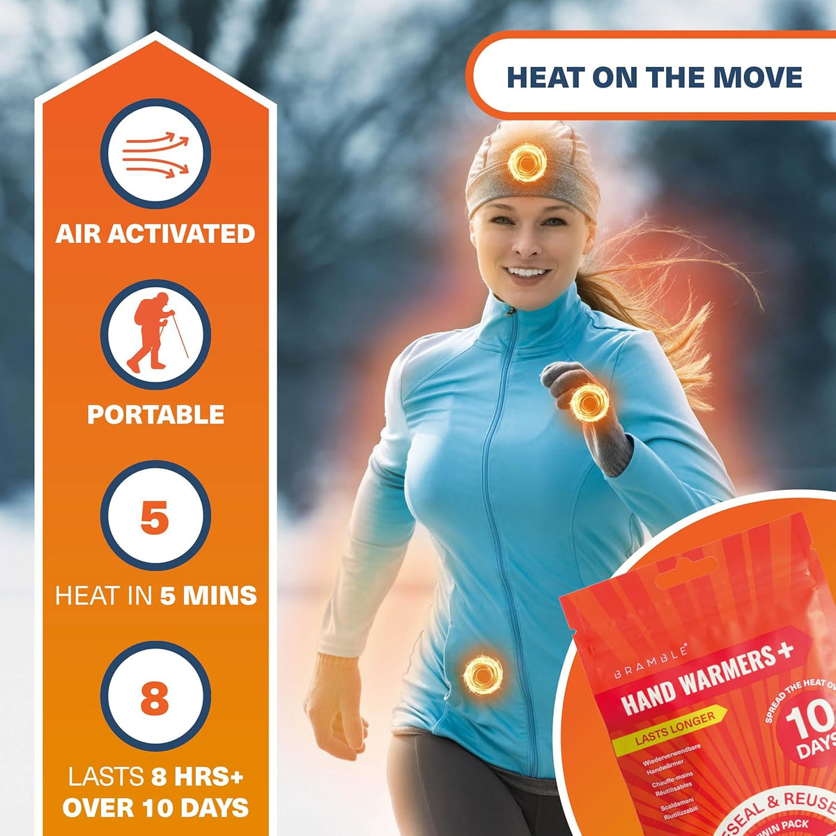 Bramble Hand Warmers Disposable Value Pack (2 Warmers per Pack) Pocket Warmers for Hiking, Outdoor