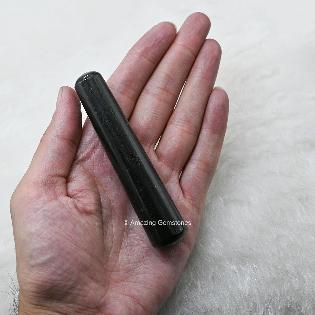 Amazing Gemstone Black Tourmaline Crystal Wand Massage Stick - Pelvic Wand Gua Sha for Adults