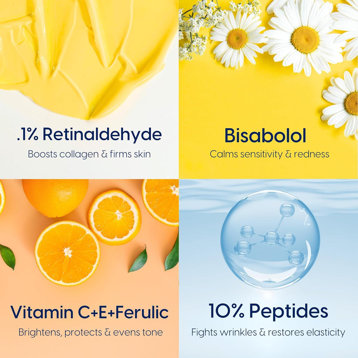 Strive - Anti-aging Retinal Serum - 0.1% Retinaldehyde, 10% Peptides & 2% Vitamin C E Ferulic Face