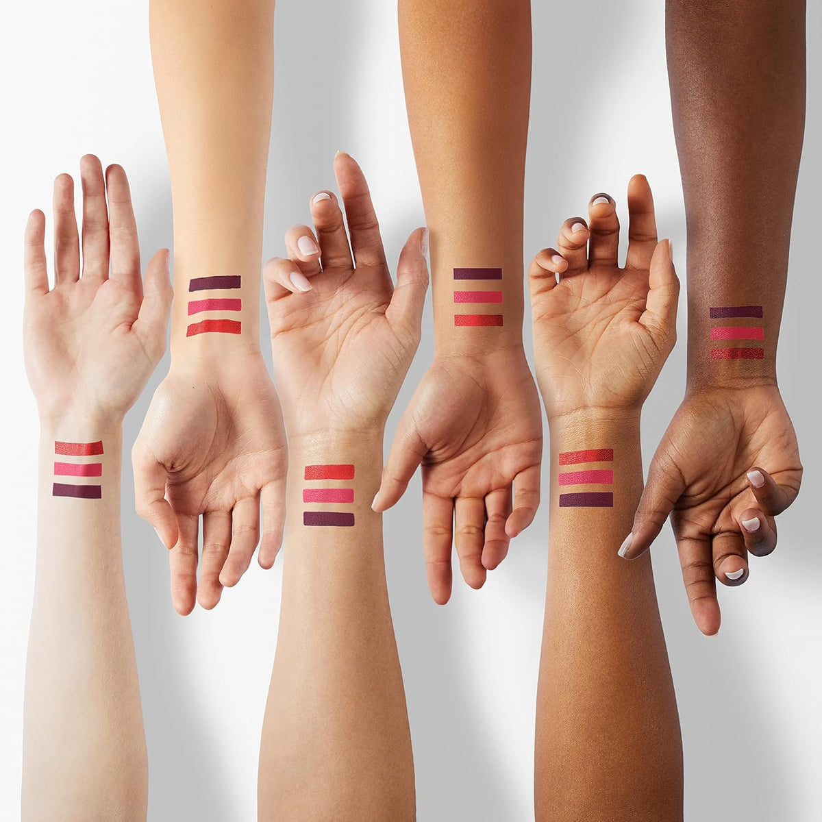 evpct 3Pcs Dark Plum Purple Rose Dark red Matte Lip Liner Pencil and Liquid Lipstick Sets for Women