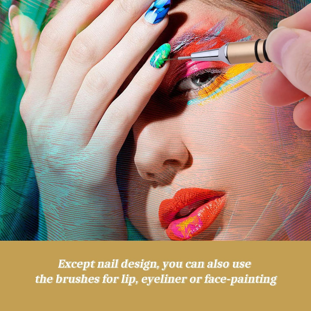Nail Art Liner Brushes Set, 6Pcs Nail Art Design Brush Striping Thin Long Lines Dotting Drawing