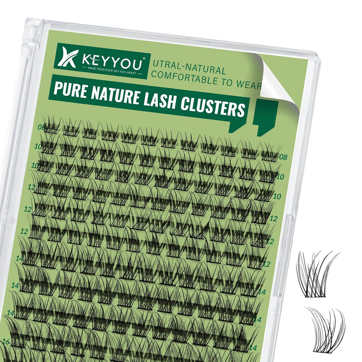 Natural Lash Clusters Wispy Eyelash Clusters 144 pcs Cluster Eyelash Extensions D Curl Individual