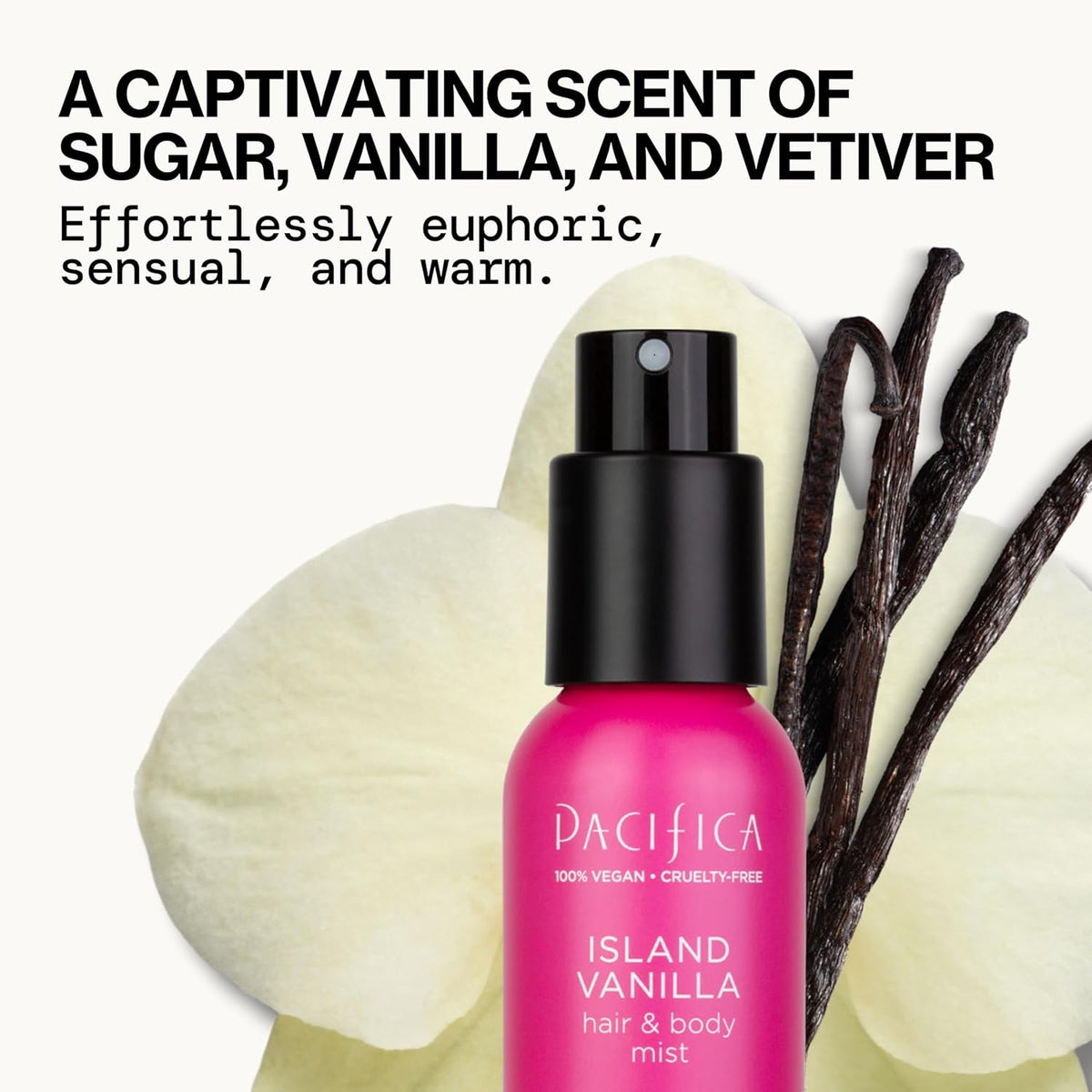 Pacifica Hair Mist Perfume & Full Body Spray for Women - Island Vanilla Body Mist Fragrance