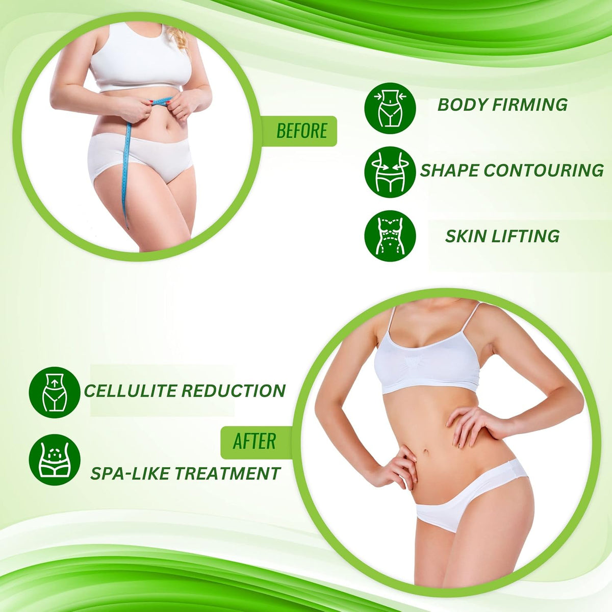 Toning Firming Body Sculpting Wrap for Definition – All Natural Anti Cellulite Wrap – Sculpting