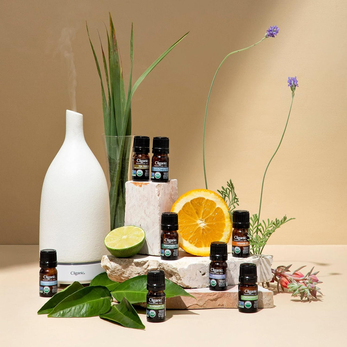 Cliganic Organic Essential Oils Blend - Happily Grounded - Breath of Balance (Packaging May Vary)