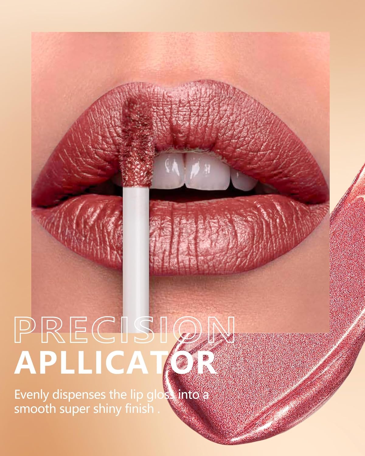 MAKI YIKA Red Lipstick for Women Metallic Lipsticks Glitter Long Lasting Lipstick No Smudge No