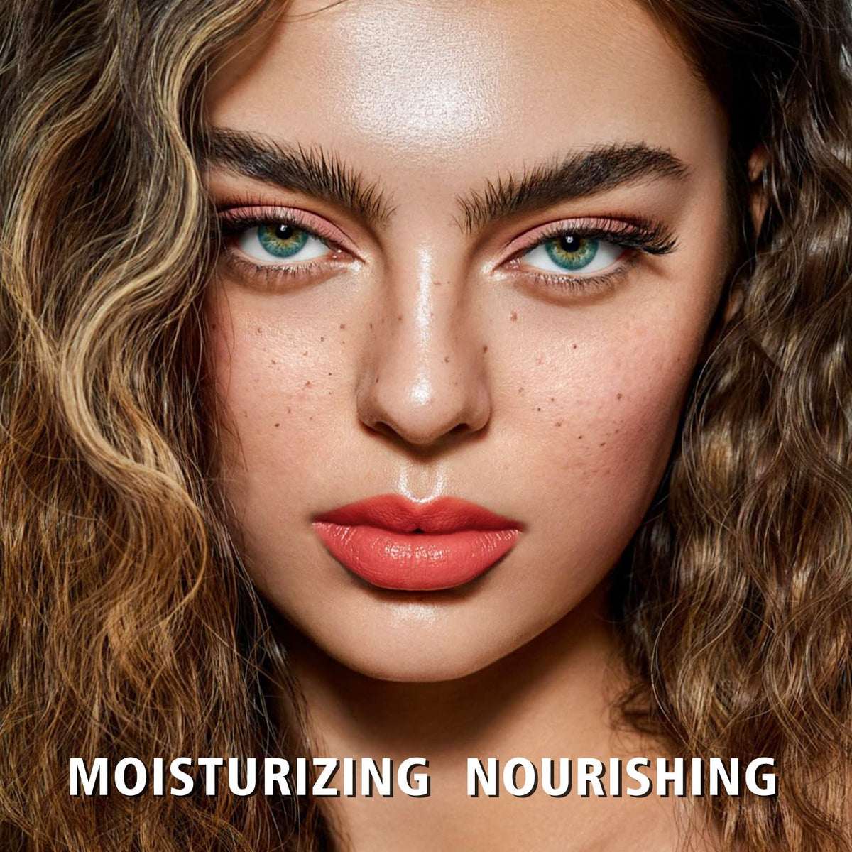 MAKI YIKA Moisture Coral Red Lipstick for Women Hydrate Lip Balm for Dry Cracked Lips Weightless