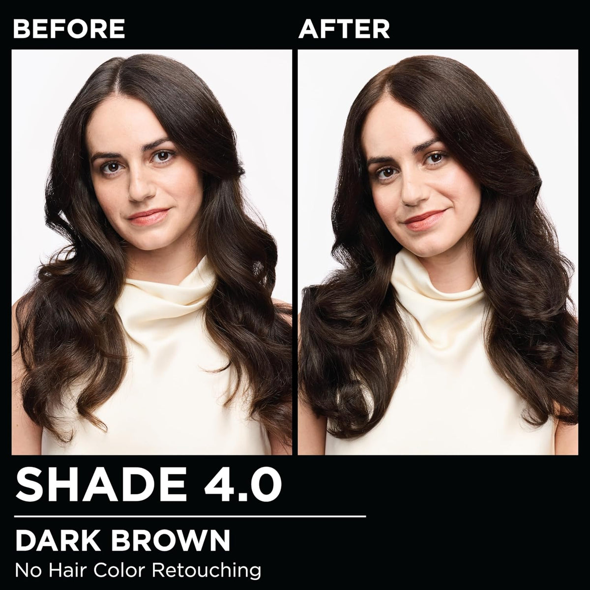 Garnier Hair Color Olia Ammonia-Free Brilliant Color Oil-Rich Permanent Hair Dye, 4.0 Dark Brown, 2