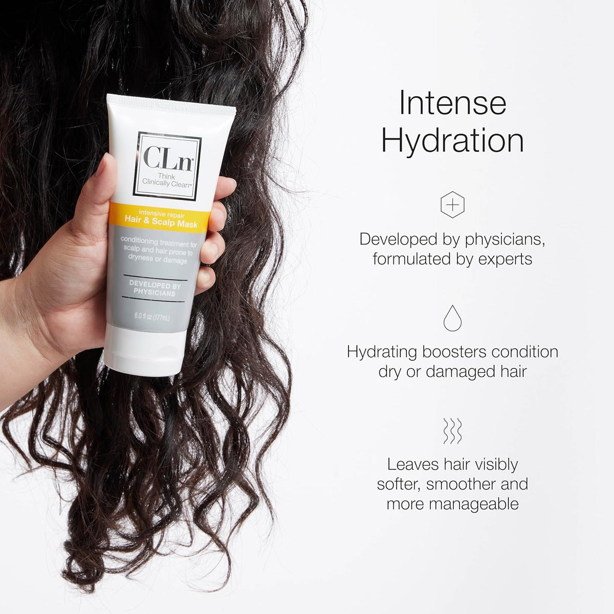 CLn® Hair & Scalp Mask Conditioner - Deep Conditioner for Hair & Scalp Prone to Dryness & Damage
