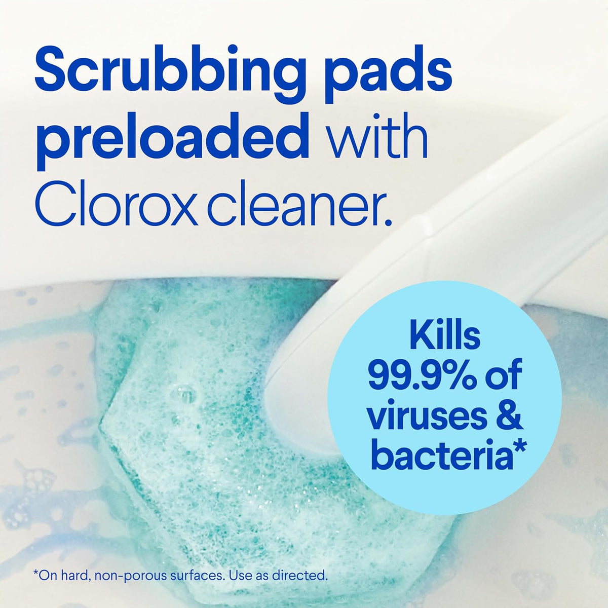 Clorox ToiletWand, Disinfecting Wand Refill Heads - Rainforest Rush, 10 Count (Package May Vary)