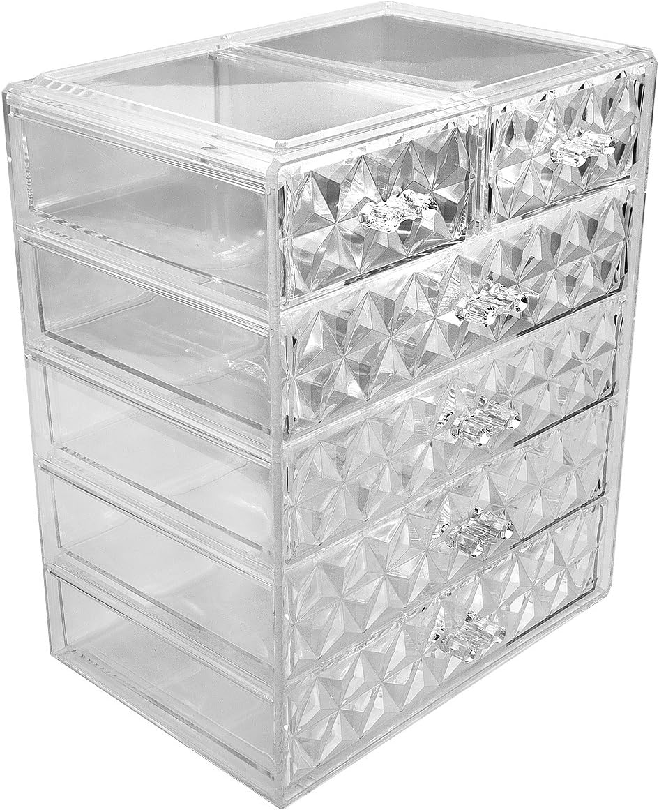 Sorbus Acrylic Makeup Organizer - Organization and Storage Case for Cosmetics Make Up & Jewelry
